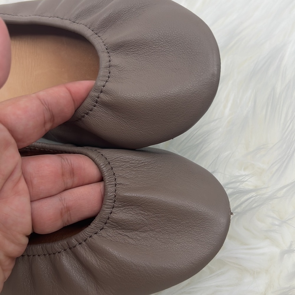 Tieks Taupe Leather Ballet Flats - Picture 9 of 10